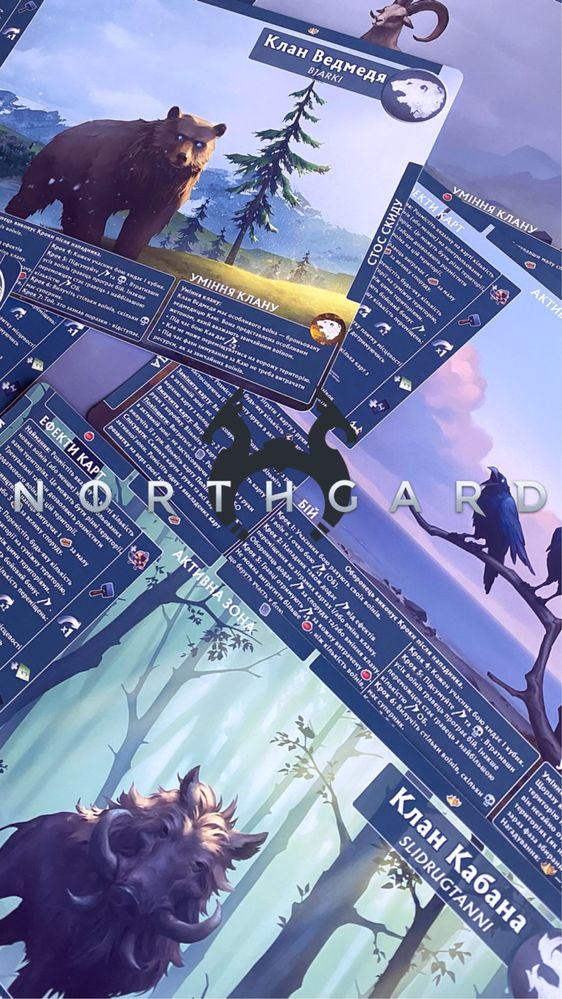 Northgard: Незвідані Землі - планшети кланів 7 шт. для гравців!