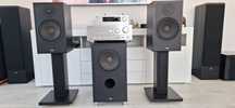 Zestaw REFERENCYJNY STEREO monitory  standy TEUFEL M200 + moduł basowy