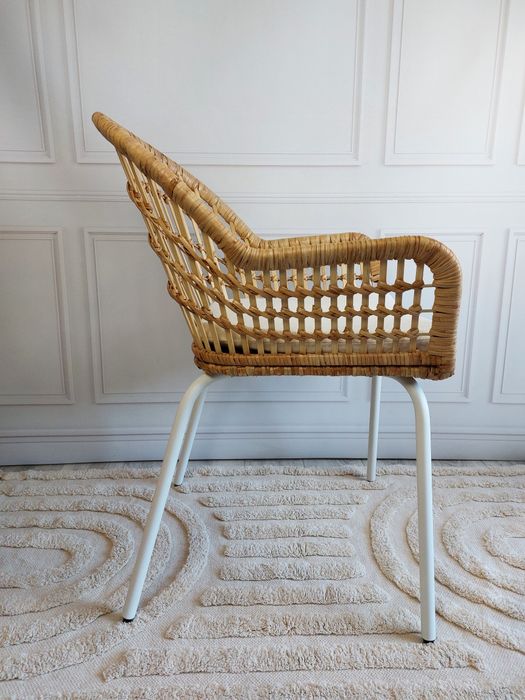 Rattanowe krzesło / fotel Ikea Nilsowe