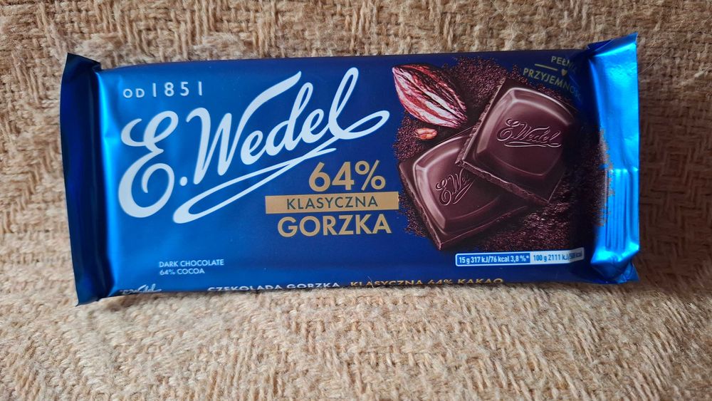 Czekolada E. Wedel klasyczna gorzka 64% 90 g