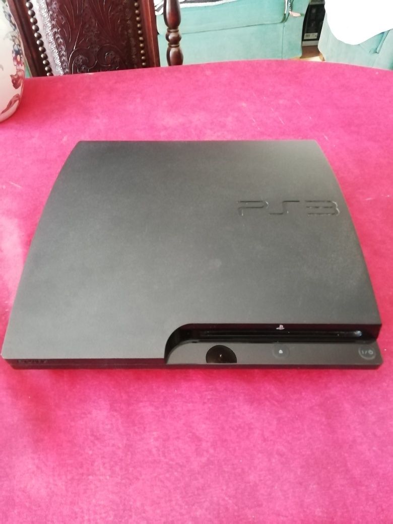 Ps3 slim com caixa + 24 jogos