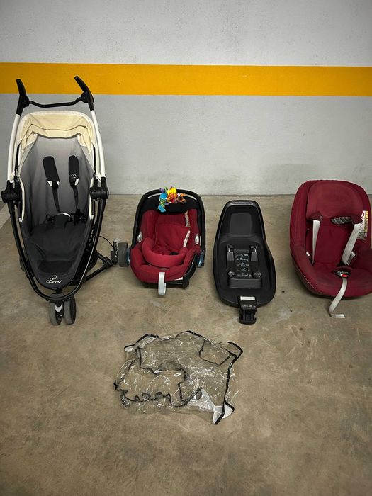 Cadeira Auto + Carrinho bebé + Ovo + Base Isofix em excelente estado