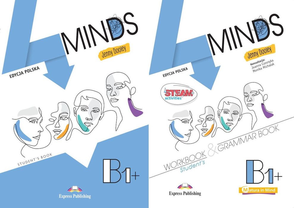 4 Minds B1+ Student`s Book + Workbook & Grammar Book + Kod Digibook