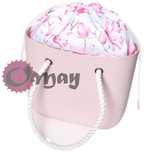 organizer do OBAG MINI worek magnolie kwiaty 2 kieszenie komin OMAY