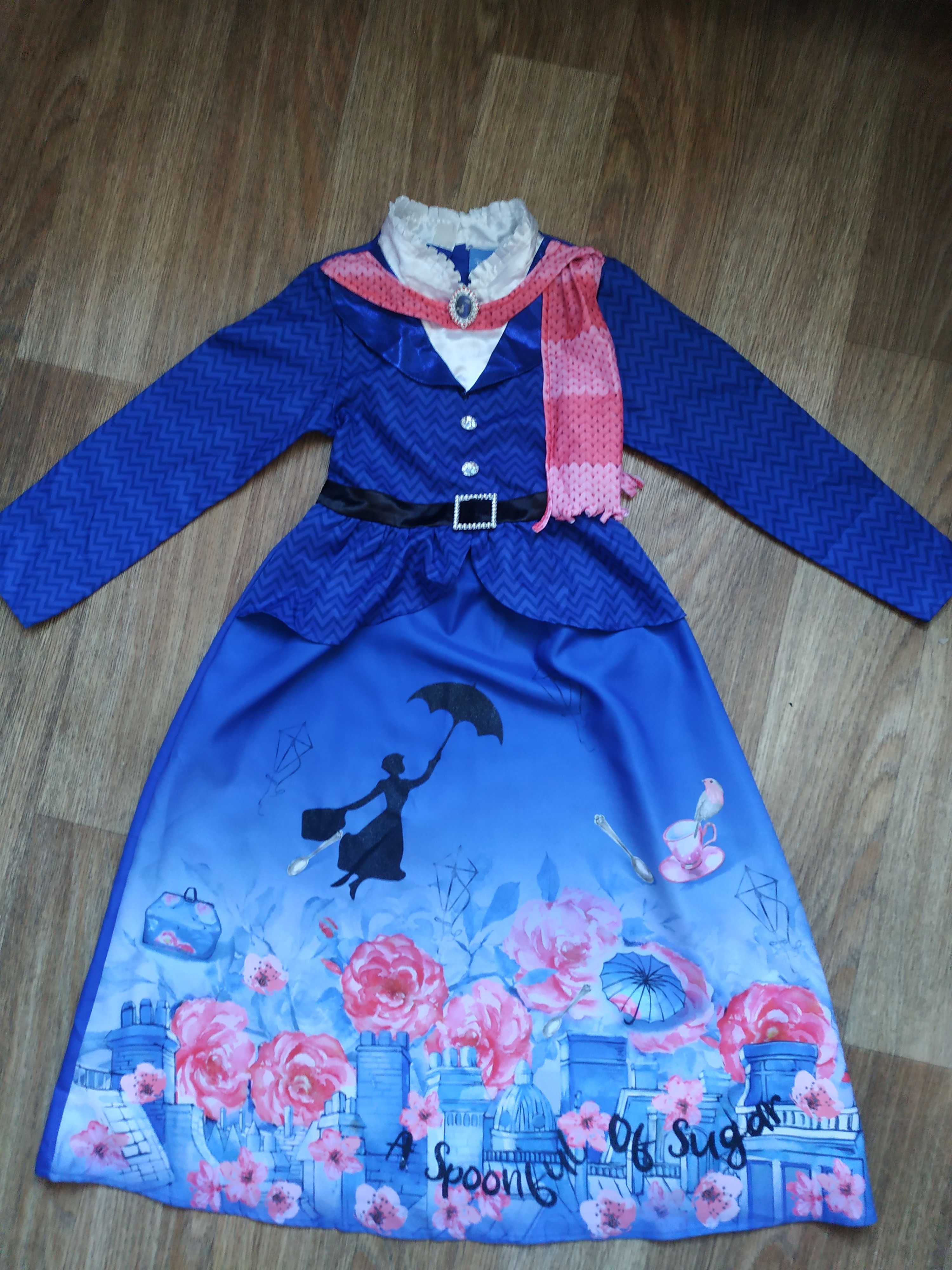 Карнавальный костюм,шикарное платье Мери Поппинс 9-10 лет рост 128-146