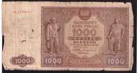 Banknot 1000 złotych 1946 - A. - rzadka seria