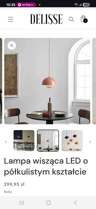 Lampa Led półkolista do salonu (grzybek)
