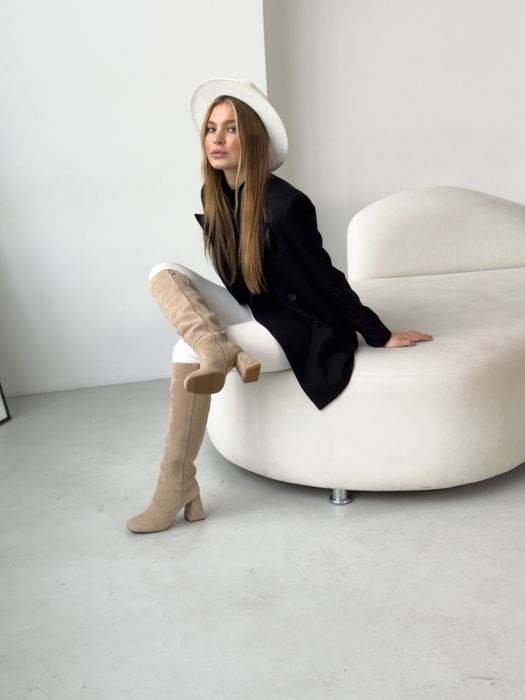 АКЦІЯ‼️Шкіряні чоботи на каблуку | Стильні ботинки демісезон Сапоги