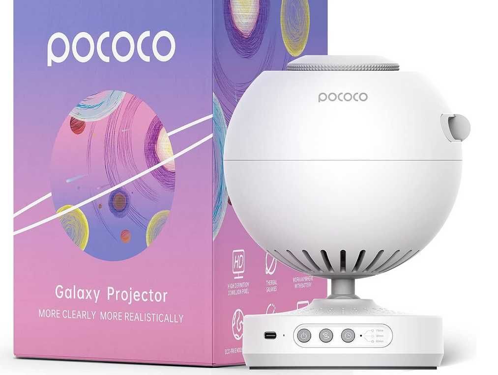 Projektor Gwiazd POCOCO Ruchomy Planetarium Lampka Nocna Rzutnik