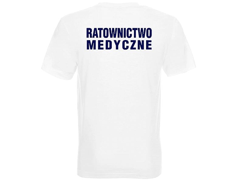 Koszulka męska RATOWNICTWO MEDYCZNE biała (XL)