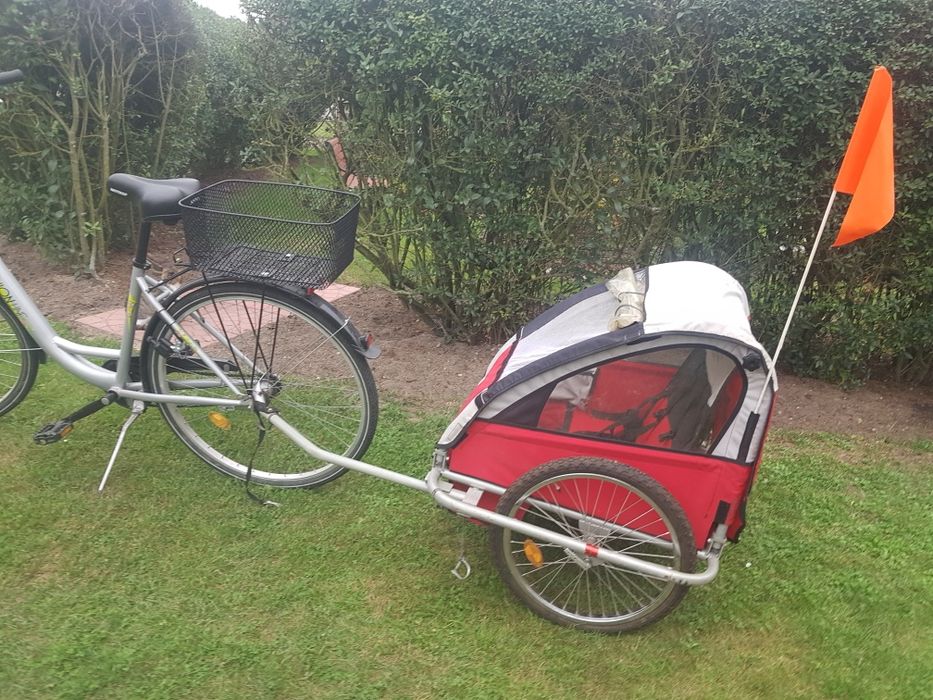 Niemiecka przyczepka rowerowa 40kg  riksza do roweru wózek