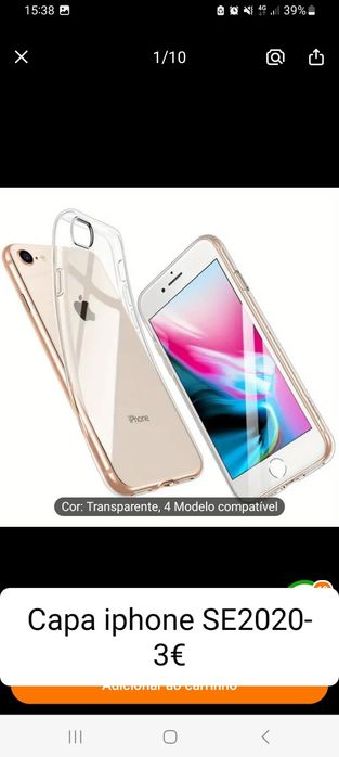 Capa transparente para iphone