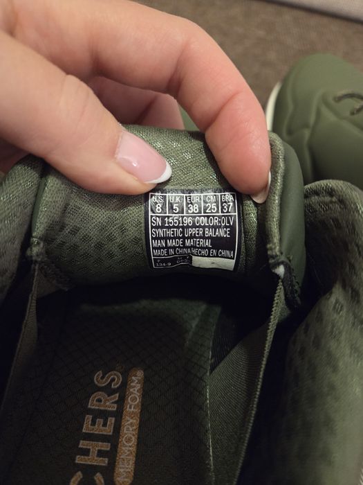 Sneakersy skechers uno shimmer away khaki 38