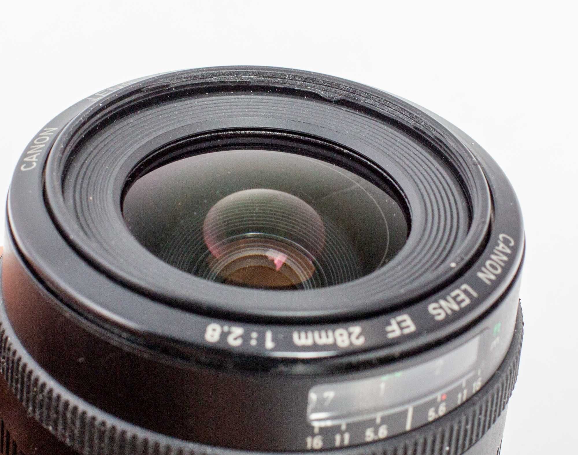 Canon, grande angular 28mm, f2.8 muito luminosa