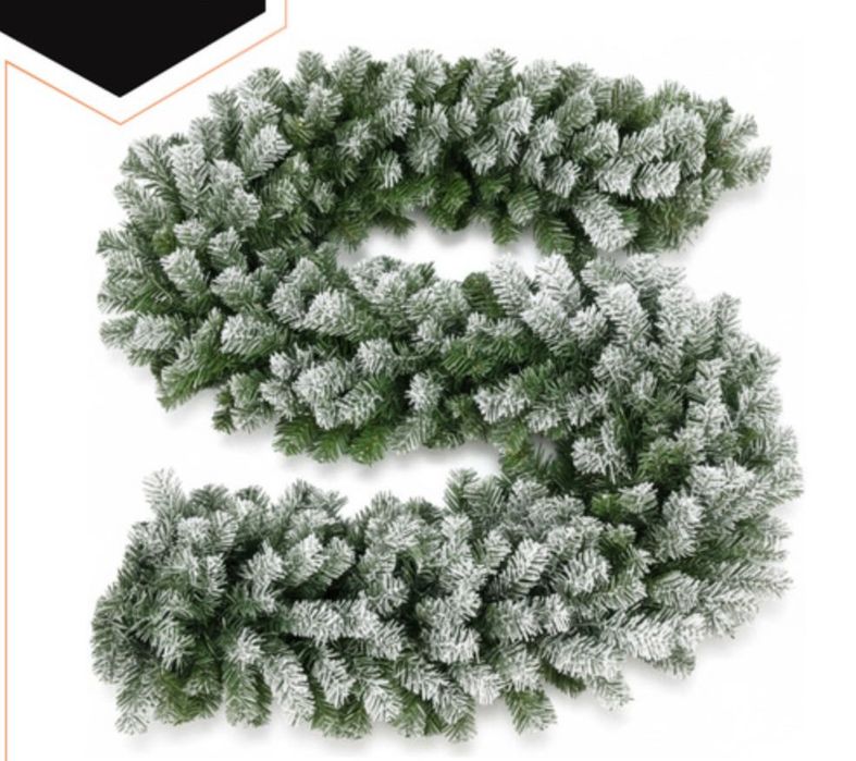 Gęsta girlanda choinkowa ośnieżona 270 cm PREMIUM – idealna na święta!