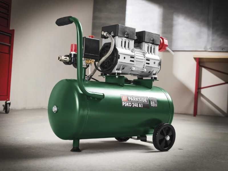 PARKSIDE Cichy kompresor PSKO 248 A1, 1100 W, 24 L Sprężarka NOWY