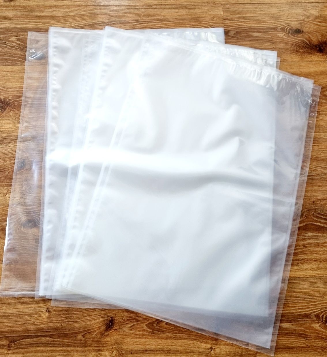 Worki foliowe bardzo grube  mocne 52x70cm do domu,żywnosc 10szt. Nowe