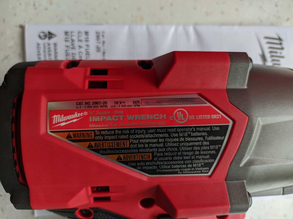 Бесщеточный ударный гайковерт Milwaukee М18 FUEL 2967-20 (FHIW2F12-0)