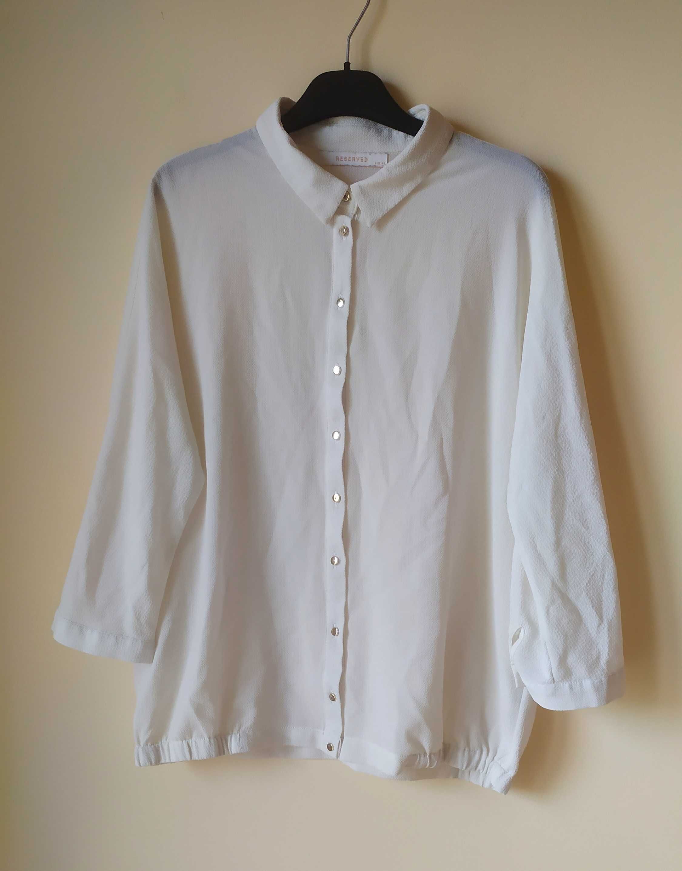 Biała luźna koszula , Reserved, rozmiar L