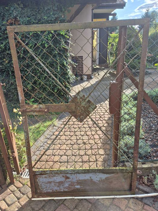 Furtka metalowa vintage stara Wymiary 1 m x 1,52 m