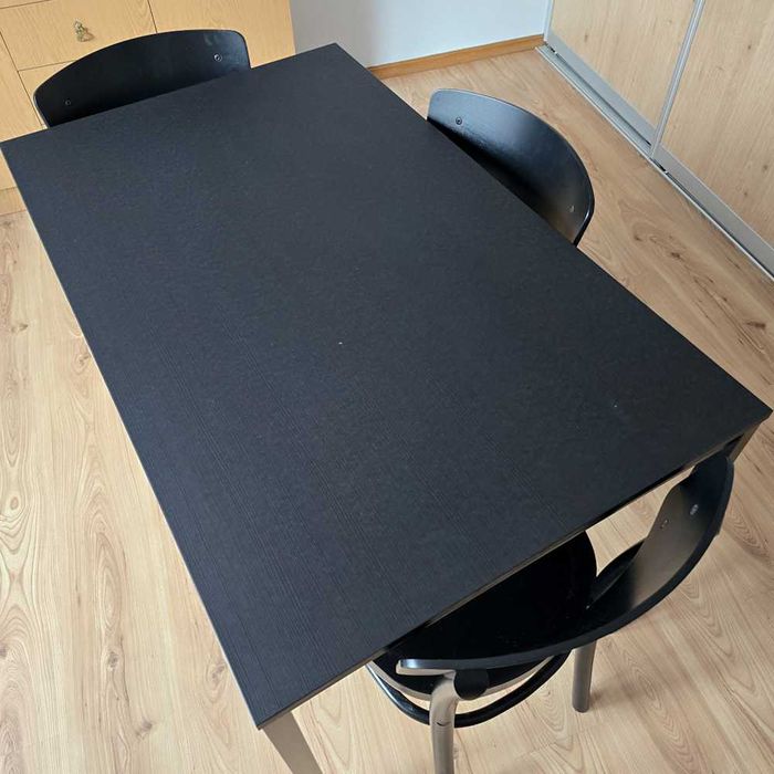 IKEA stół TARENDO + 1 krzesło IDOLF Czarne Dobry Stan