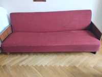 Bordowa Kanapa wersalka sofa tapczan do spania