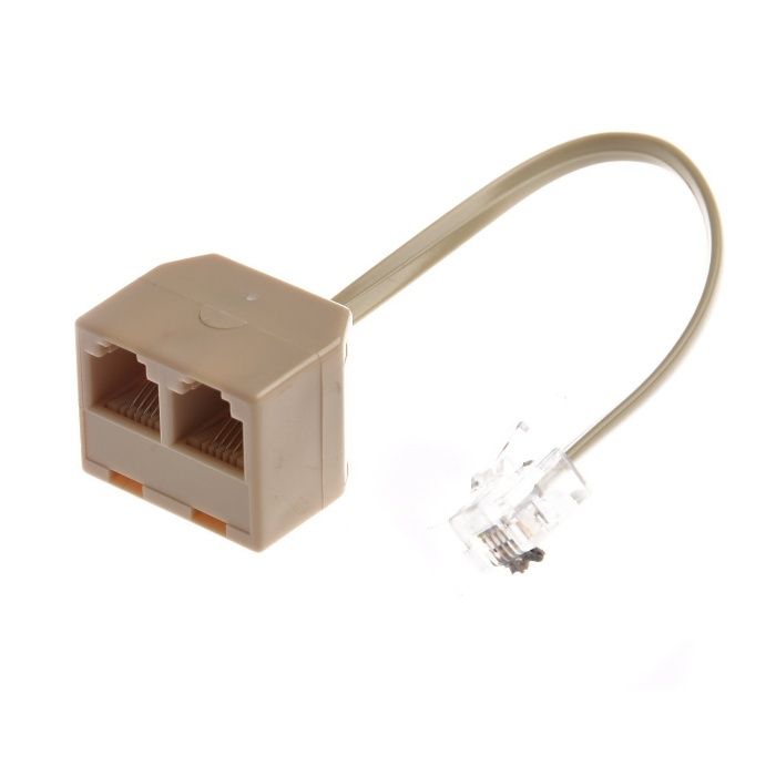 PORTES GRÁTIS # Adaptador para 2 telefones divisor / splitter RJ11