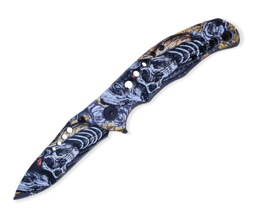FOXTER® Nóż składany scyzoryk sprężynowy taktyczny 20cm