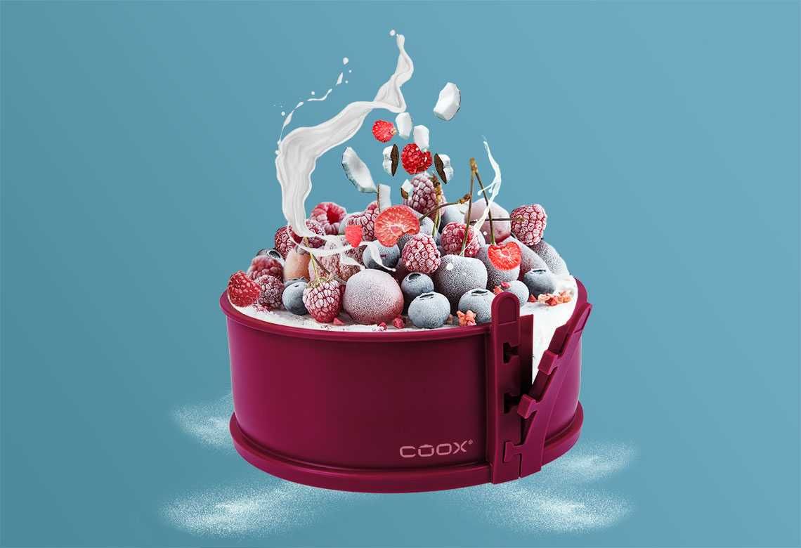Coox Forma de Silicone, Springform 26cm, com prato porcelana *NOVO*