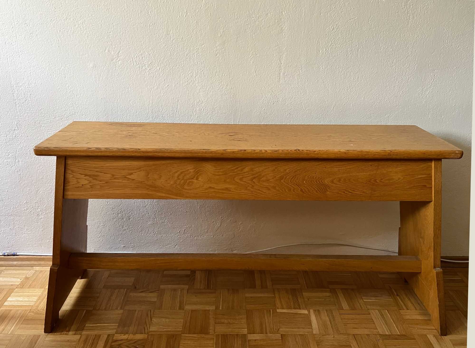Pedał organowy wraz z ławą. KLAWIATURA NOŻNA, pełna, z drewna dębowego