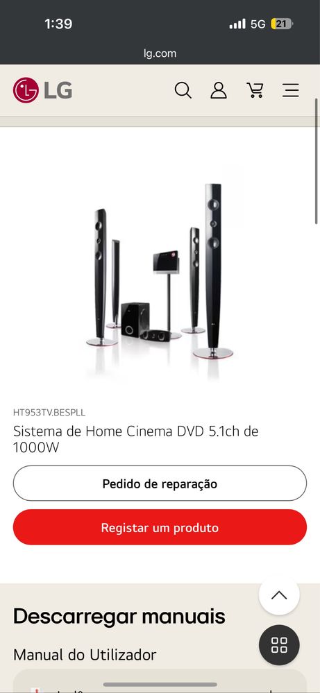 LG home cinema dvd