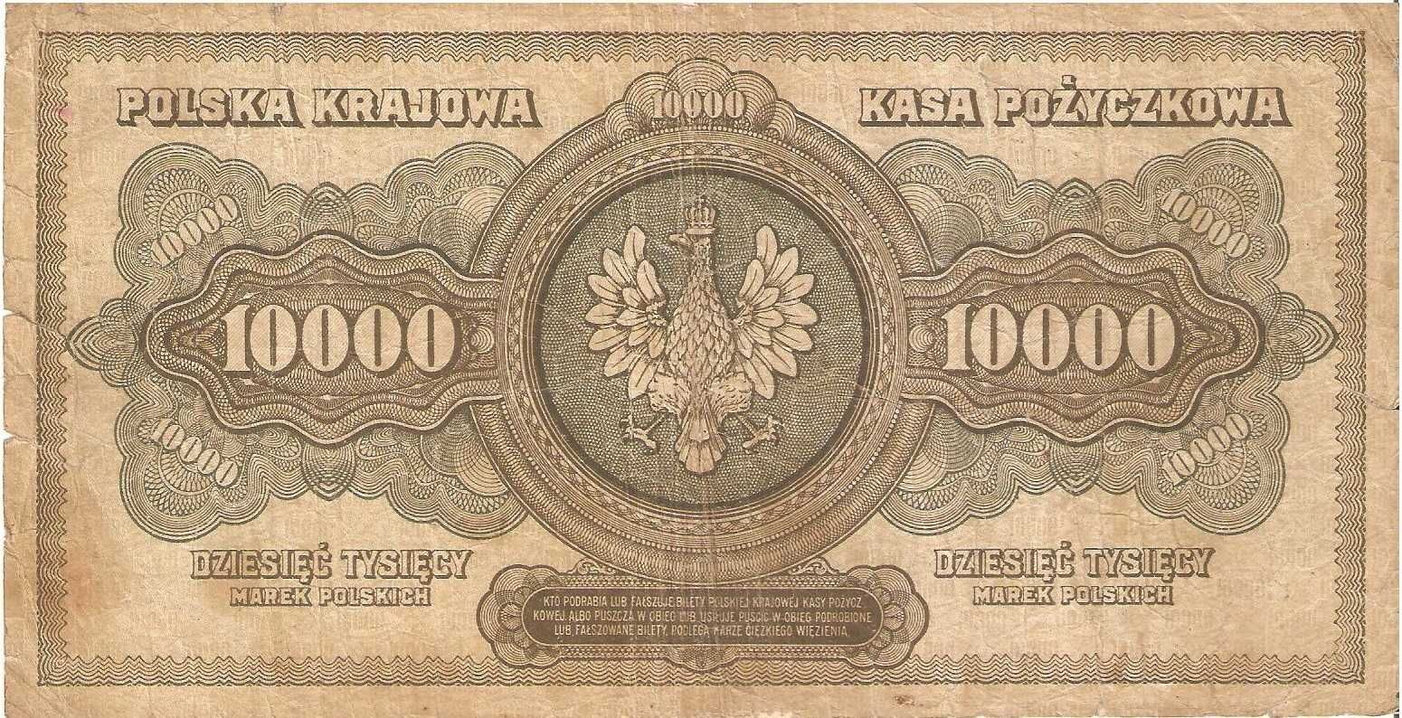 38. Stary banknot. 10 000 Marek Polskich 1922