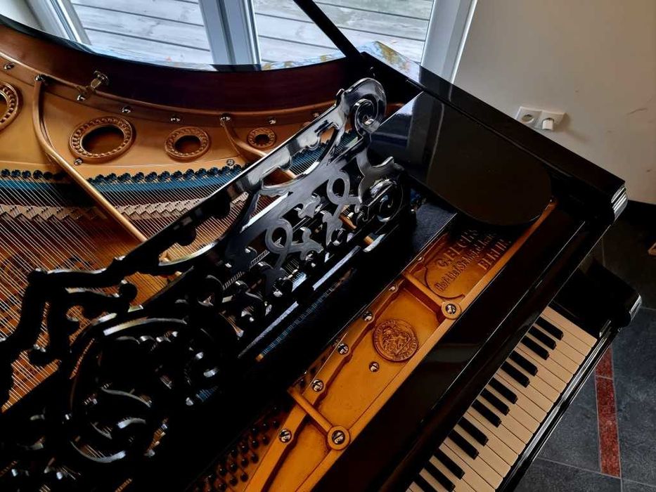 Fortepian C. BECHSTEIN dł. 200cm 1894r piękny CZARNY POŁYSK