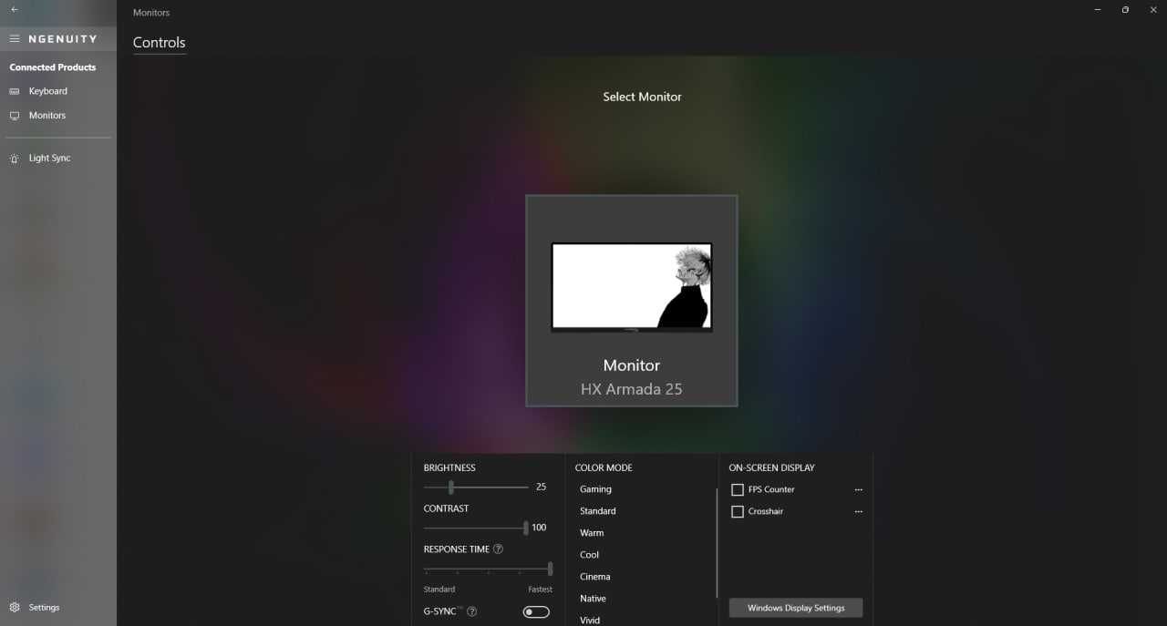 Gamingowy monitor HyperX Armada 25 240Hz 24.5" 1ms GTG