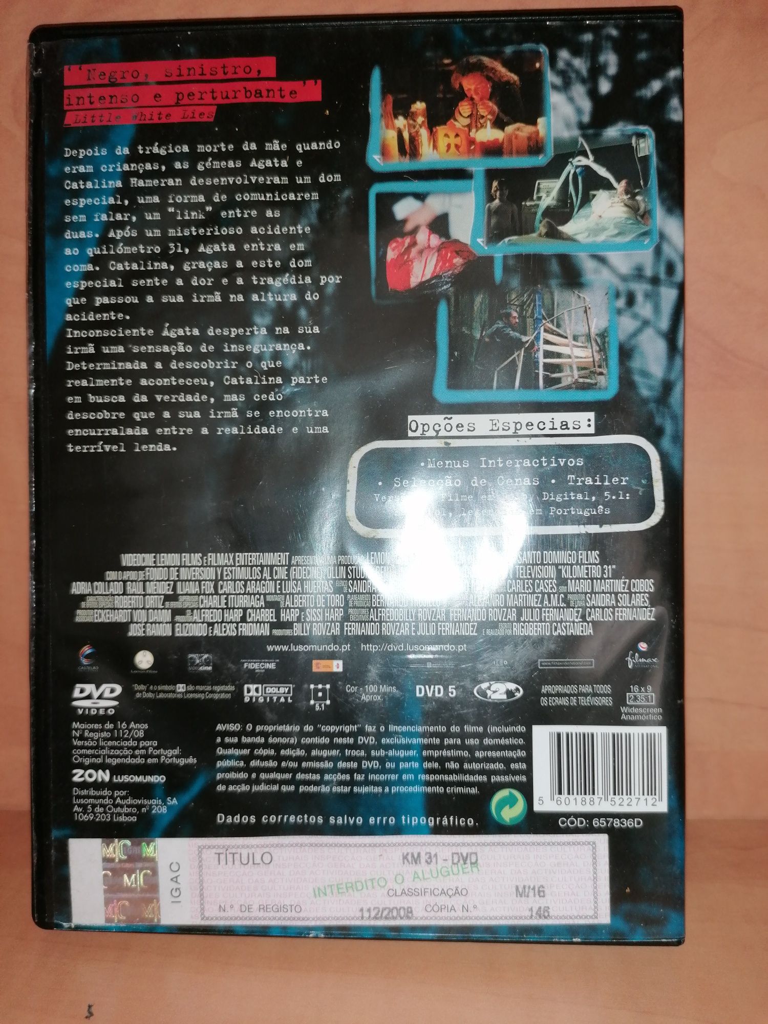 DVD " KM 31 - Kilometro 31" - 2006 (COMO NOVO)