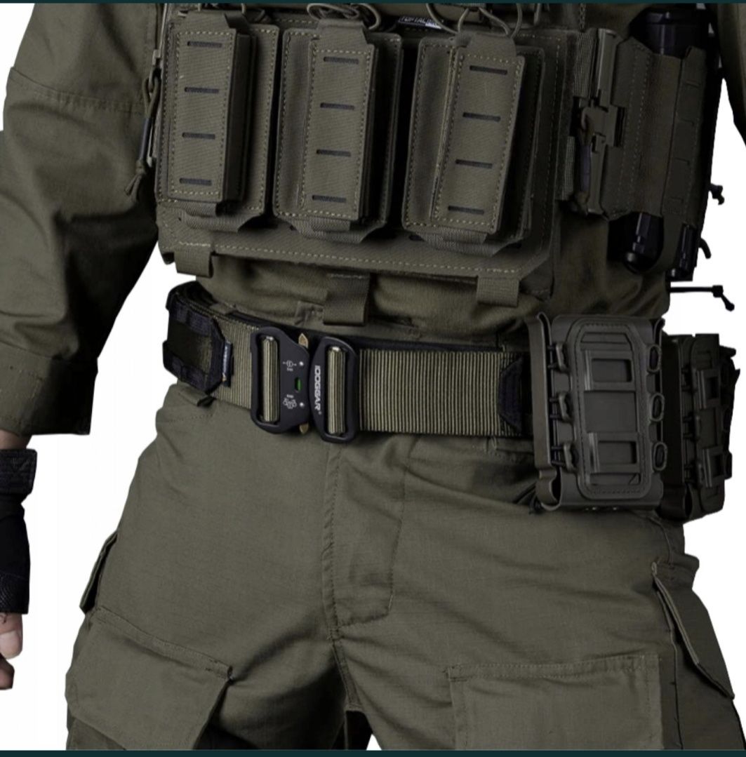 Pas taktyczny bojowy QR IDOGEAR policja ochrona czarny