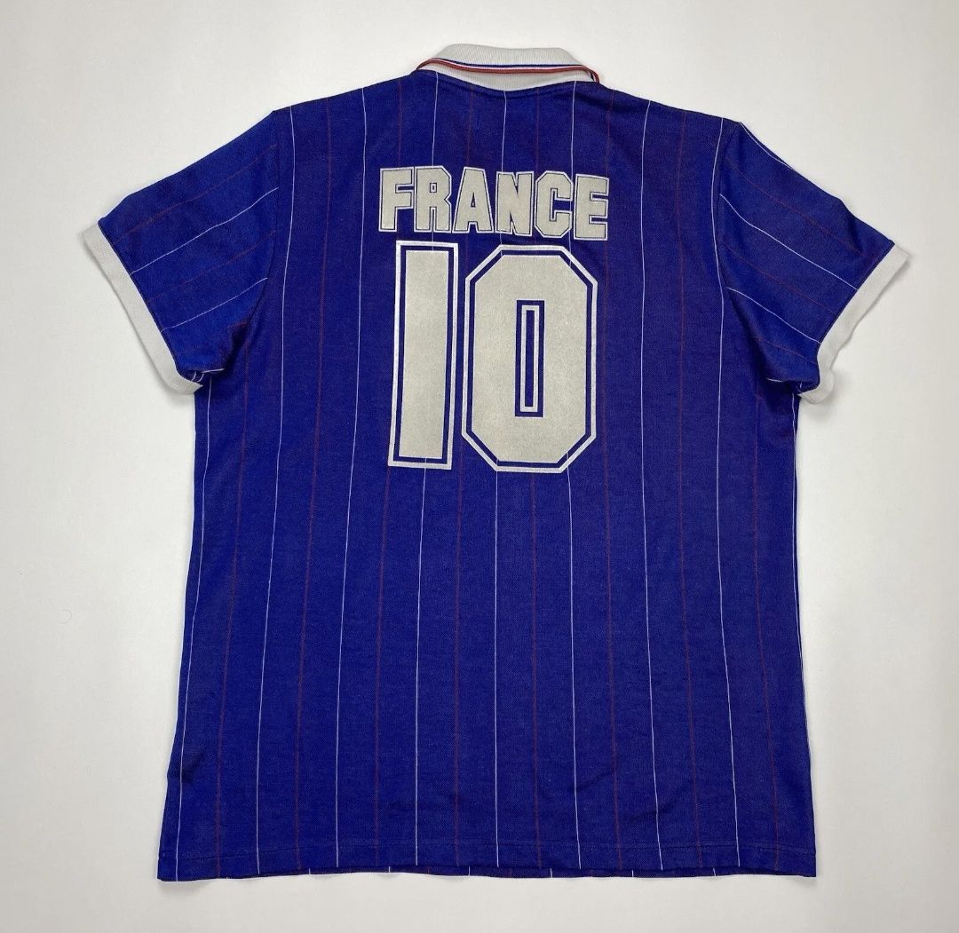 Francja France 1982 Word Cup adidas retro vintage tshirt