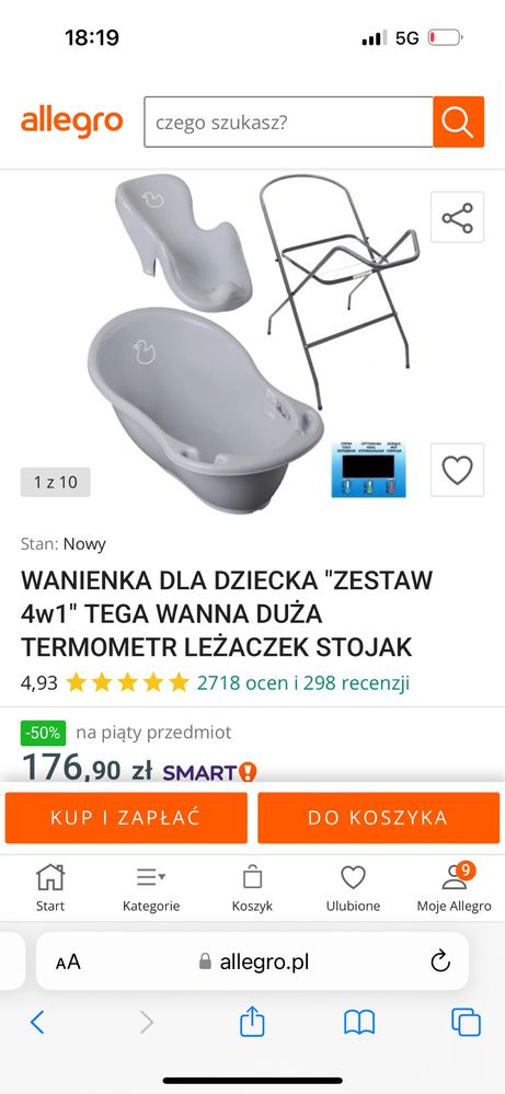 Wanienka dla dziecka 3w1 Tega