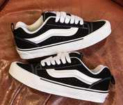 Ванси чорні, Vans Knu Skool Black, унісекс кросівки