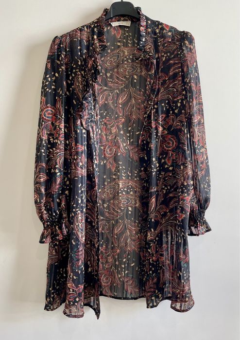 Vestido ou túnica colorida com fios brilhantes (Mango, tamanho XS)