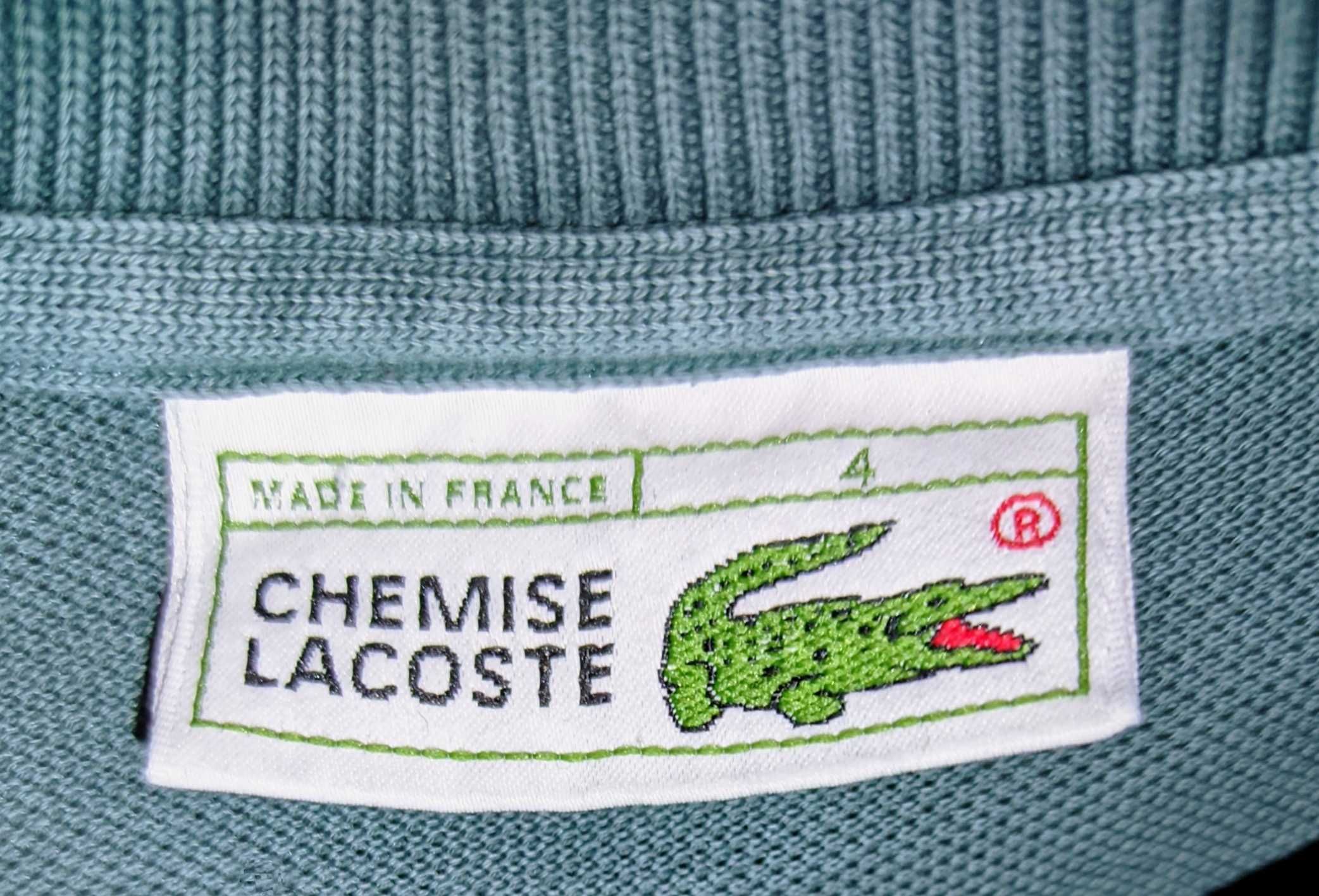 LACOSTE made in FRANCE Polo кофта поло с доллароґвого зелёного цвета