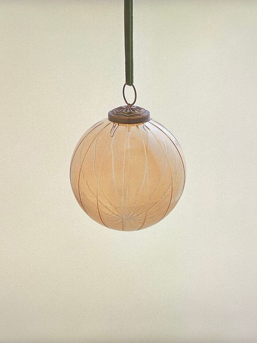 Bola de Natal Vidro Riscas Zara Home