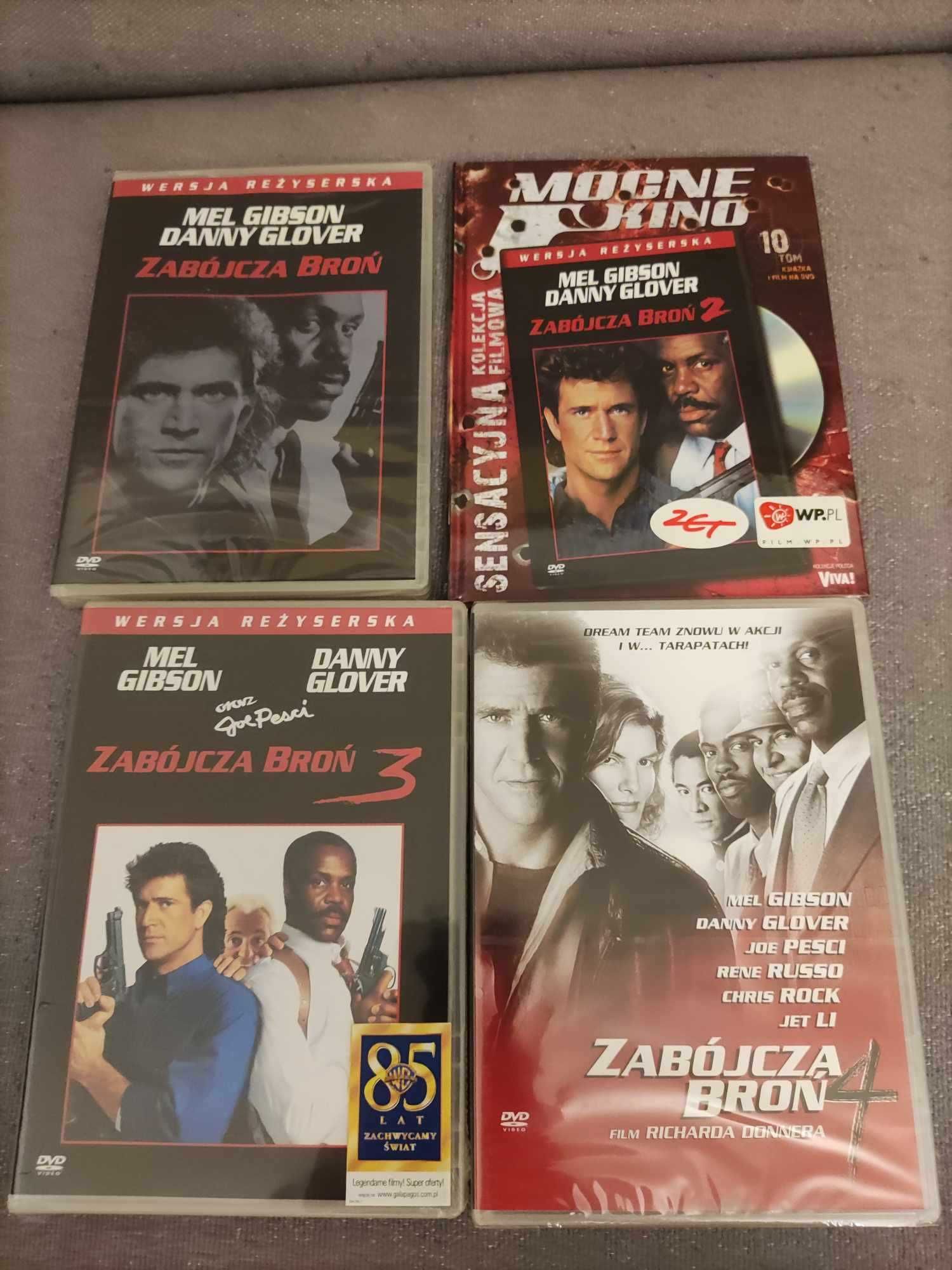 Kolekcja płyt DVD Zabójcza broń 1-4 pakiet 4 części lektor polski PL