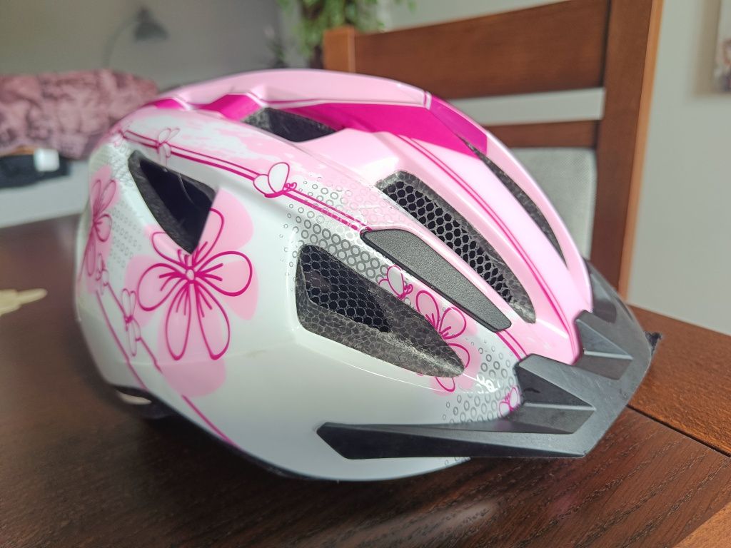 Kask rowerowy dla dziewczynki XS S różowy