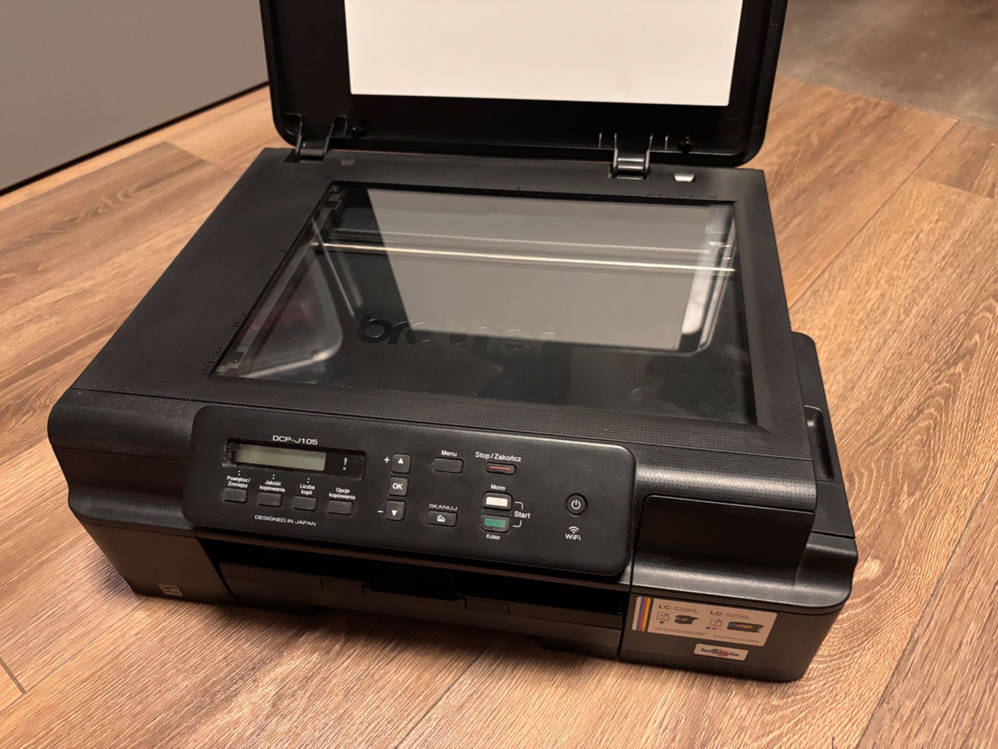 Drukarka Brother DCP-J105 + zestaw oryginalnych zapakowanych tuszy