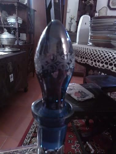 Conjunto Licoreira e cálices em cristal da Boémia