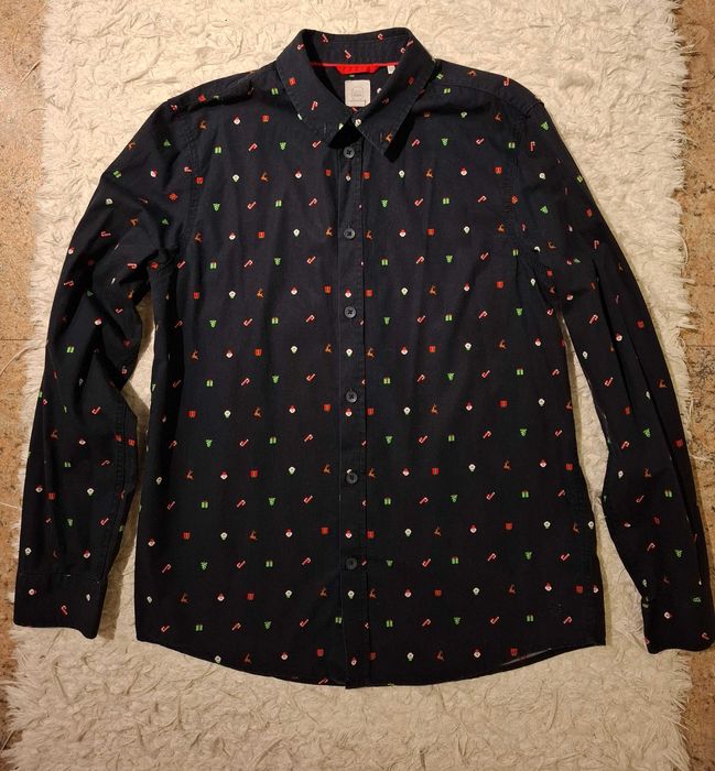 koszula świąteczna 152 stan idealny