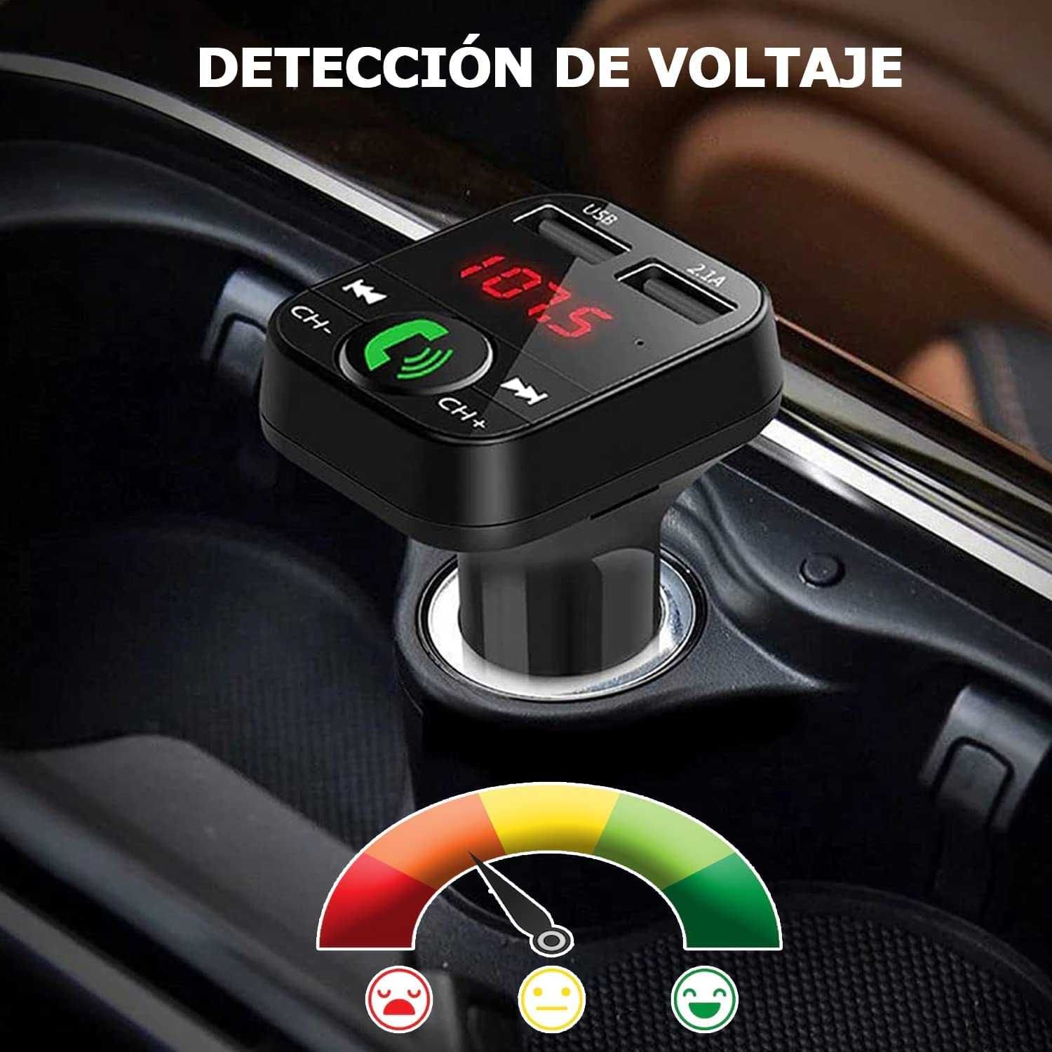 Transmissor FM Bluetooth para carro, sem fios MP3 USB cartões SD Radio