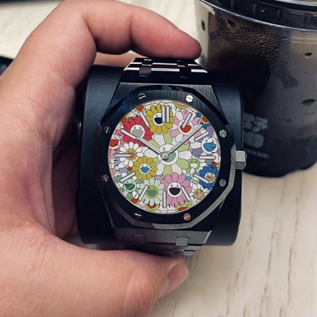 ‼️АКЦІЯ Чоловічий годинник кварцовий Luminous y2k арт-дизайн «Квіти»