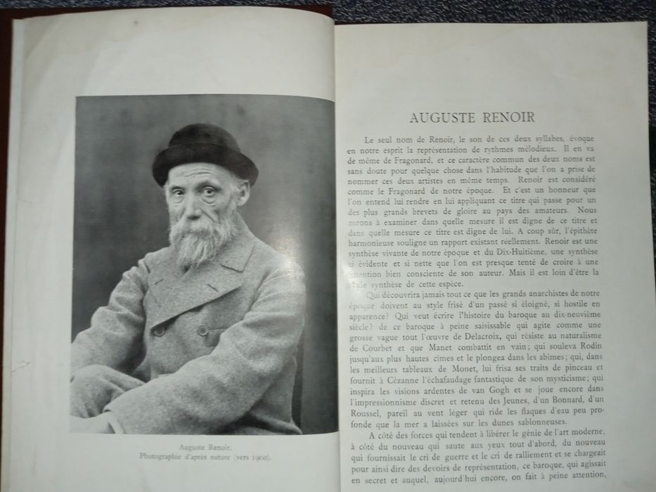Антикварна книга "Ренуар". Париж 1912 рік.